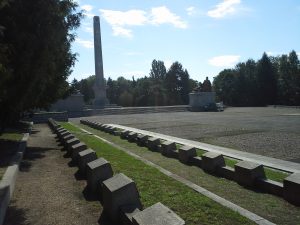 Pic 61 - Mass graves; obelisk in the background.