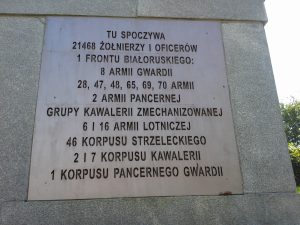 Pic 73 - Placard indicating the number of soldiers interred at the memorial and the armies in which they served.